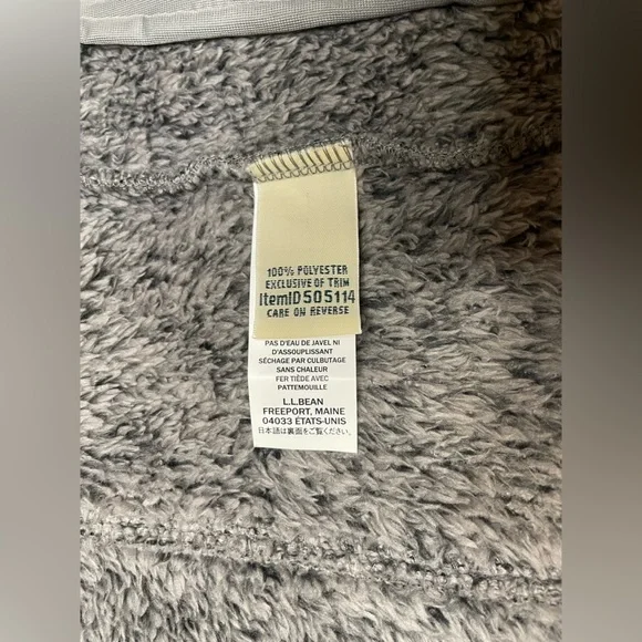 LL Bean Grey Fleece Vest - Picture 6 of 7